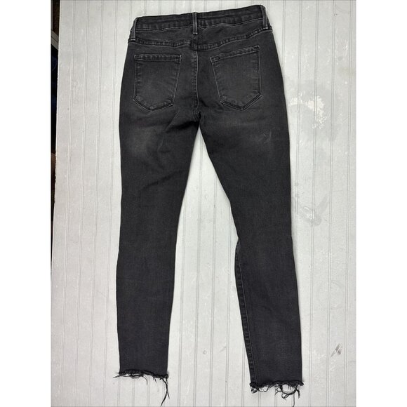 Just Black Size 27 Womens Jeans Low Rise Skinny Distress Black Stretch R… - Picture 5 of 5